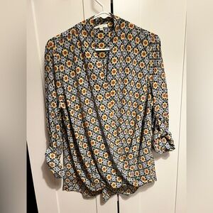 Pleione Anthropologie Wrap/Surplice  Blouse